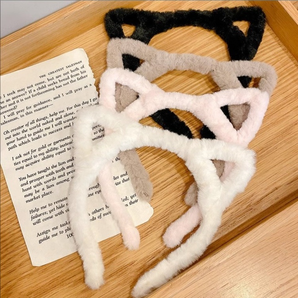 Plush Cat Ear Lolita Headbands Girls Cartoon Furry Hair Bands Hoop Women Cosplay Costume Party Headwear Korean Hair Accessories