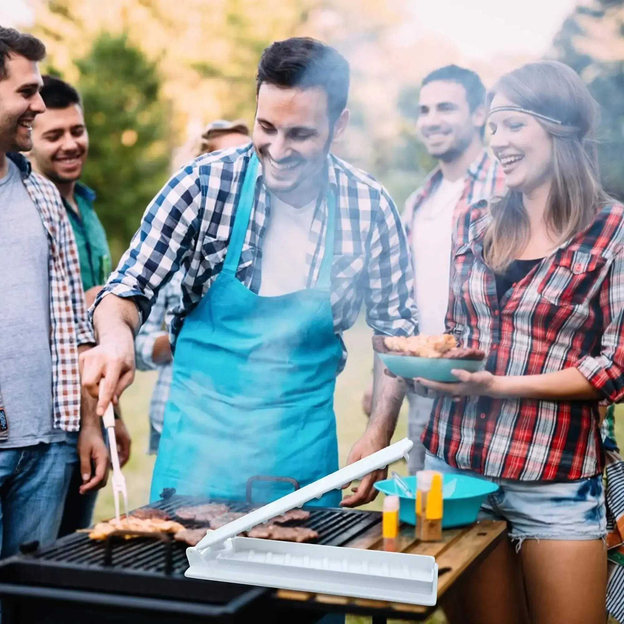 Kebab Maker BBQ Meat Skewer Barbecue Skewer Mold Reusable Turkish Kabob for Summer Outdoor Barbecue Preparation Kitchen Grill