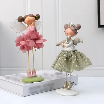 1pc Muppet fleur fée petite fille elfe ange ornement poupée, Anime dessin animé tissu décorations, pour la maison salon bureau café 1