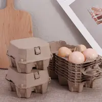 Grids Kraft Pulp Egg Cartons Chicken Eggs Tray Egg Containers Refrigerator Empty Egg Storage Box 1