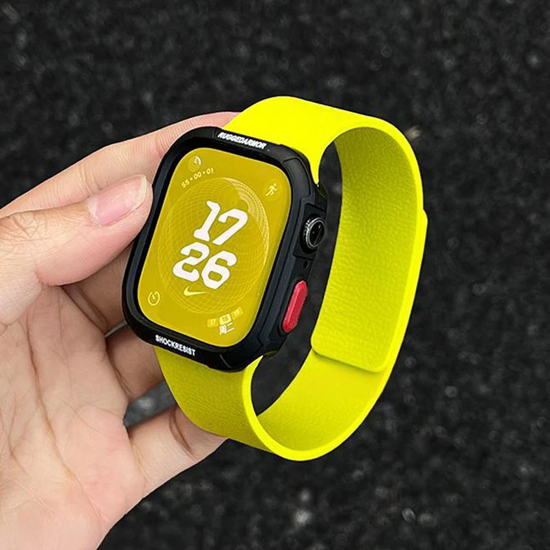 Magnetisches Silikonarmband für Apple Watch-Armbänder Ultra3 2 49 mm 44 mm 45 mm 46 mm 42 mm 41 mm 40 mm Correa iWatch Serie 11 10 9 8 7 6 SE3