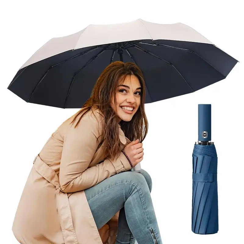 

Складной зонт, складной большой зонт от солнца, Автоматический Компактный Зонт для открытия и закрытия, ветрозащитный дорожный зонт для взрослых и мужчин