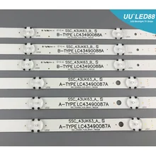 

LED Backlight strip(3) for LG 43UK6400 43uk6090 43UK6200 43UK6300 43UJ6050 43UJ6300 43LJ614V 43LJ5500 43LJ510V 43LJ541V 43LJ5150