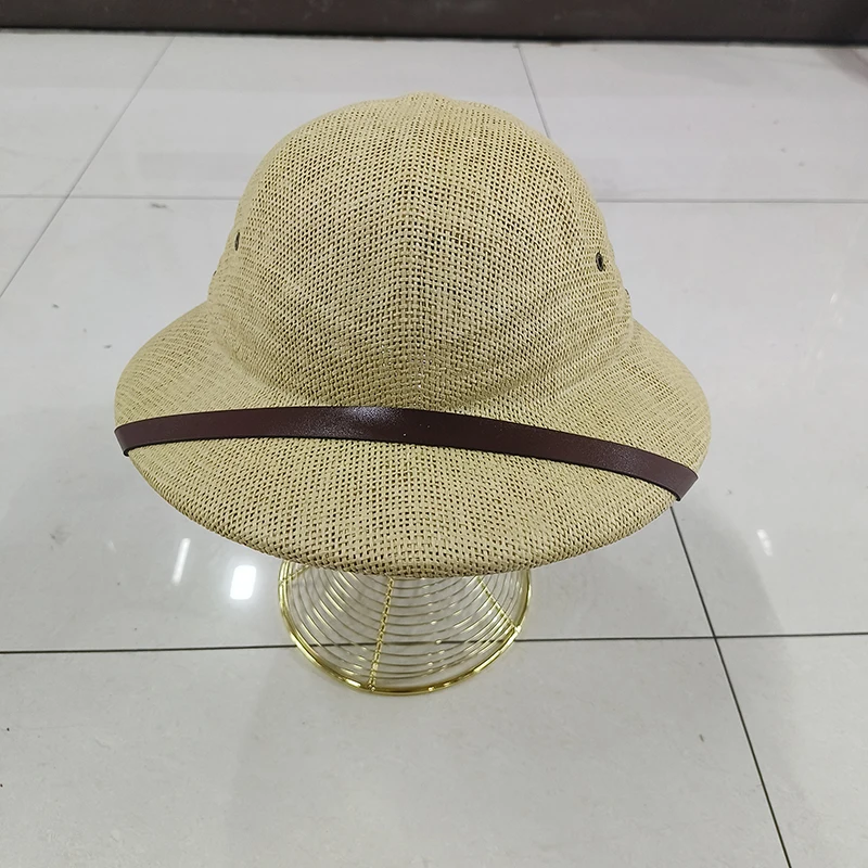 Scc1b4a94aaac4b8bb3595cc9e86d3a6df New Straw Helmet Pith Fedora Hats for Babies, Kids, Women, Men Vietnam War Army Sun Hat Dad Boater Bucket Hats Safari Jungle Miners Cap Mallzona