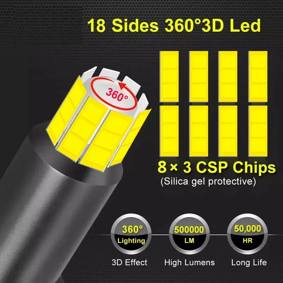 LED Car Headlights Fog Lamp 12V H4 H11 360 3400000LM 2600W Canbus 9012 H7 H1 H3 H8 D1S D2S HB3 9005 HB4 9006 6000K