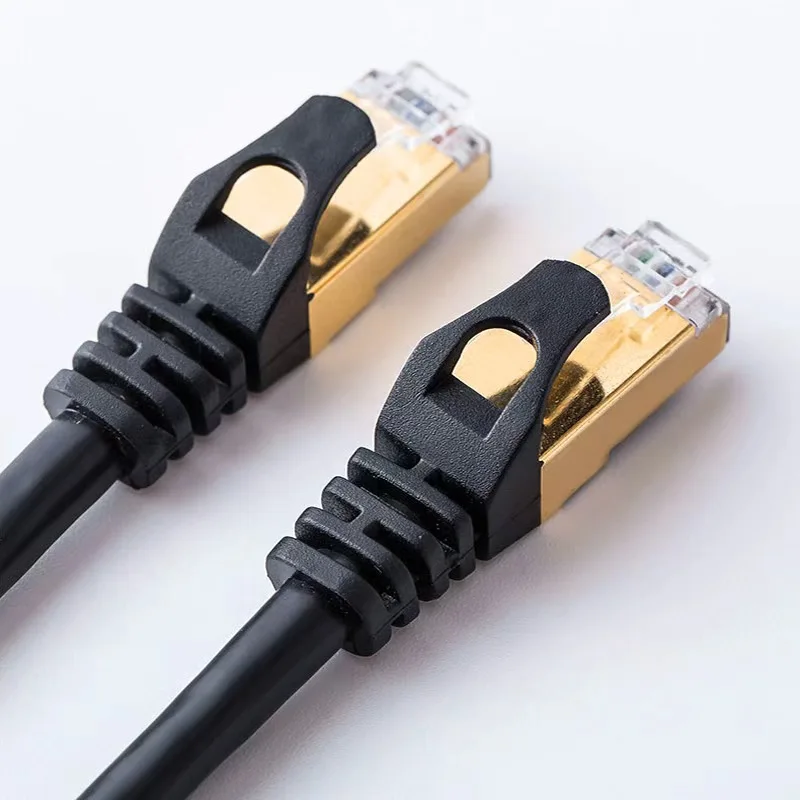 10기가비트 이더넷 케이블 Cat7 랜 3m 5m 10m 20m 30m RJ45 플랫/라운드 네트워크 케이블 STP 트위스트 페어 패치 코드 고속
