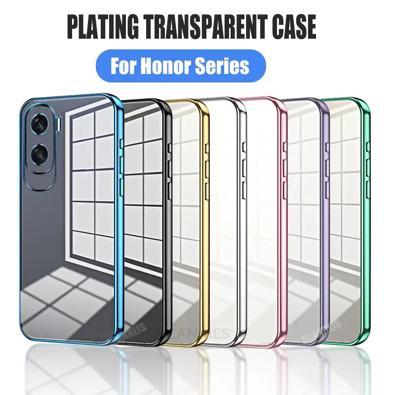 Luxury Plating Transparent Soft Silicone Clear Back Phone Case