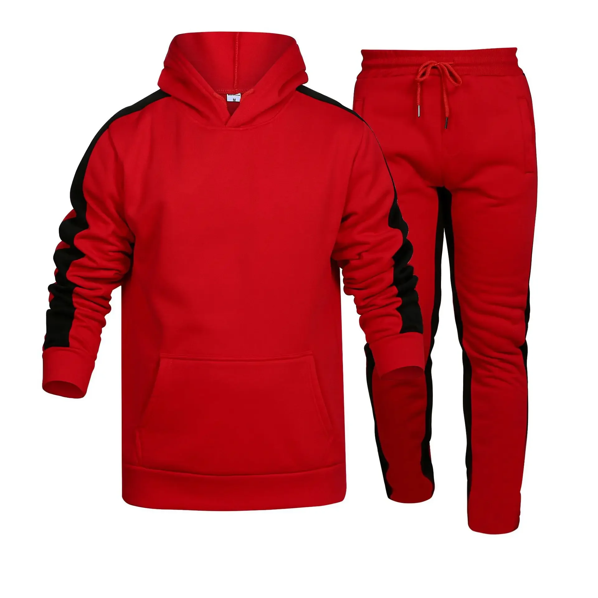 2024 New Two Color Casual Sportswear Suit Sports Striped Suit for Men Casual Loose