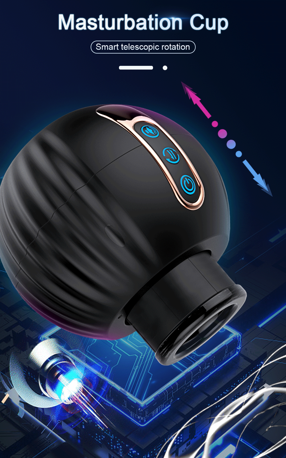 Automatischer männlicher Masturbator, Teleskop-Rotations-Masturbationskolben, Mastubator-Ausrüstung, Waren für Erwachsene_voghion.com