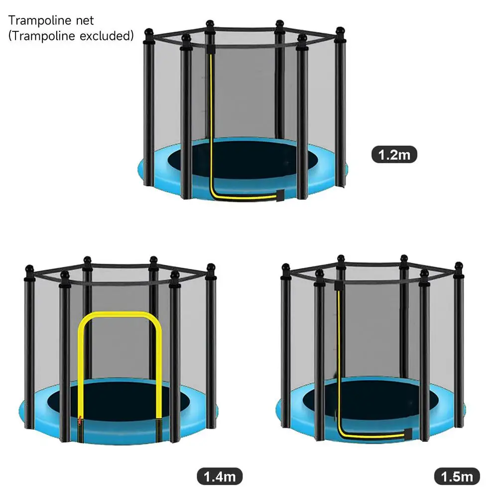 1.2/1.4/1.5m Round Kid Trampoline Enclosure Net Pad Weather Resistant Trampoline Net work Protection Guard Trampoline Safety Net