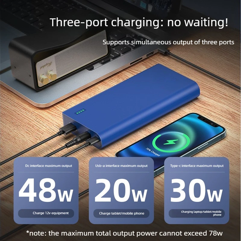 12V PD30W Fast Charging Power Bank, 3C Certified, for Solar Panel, Electronic Ke