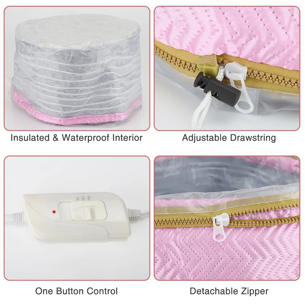 термошапка для волос Thermal Treatment Hair Cap Heating Hair Steamer 220V 110V Care Accessories Bonnets for Women Dryer
