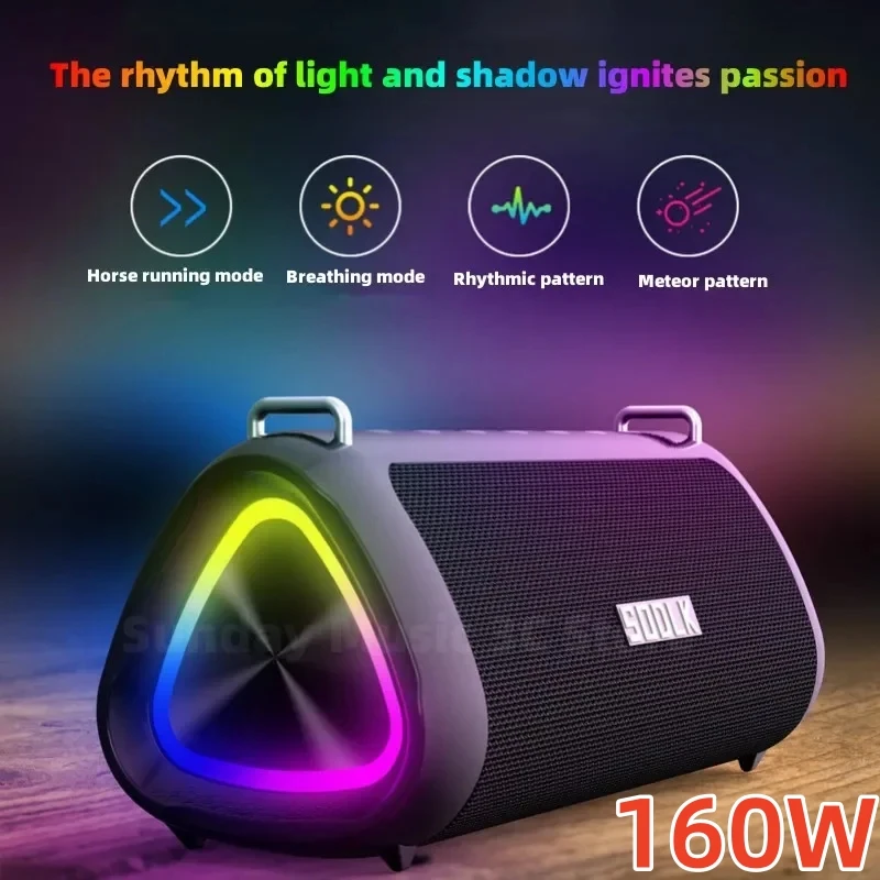 

SODLK T18 Phantom 160W High-power Outdoor Karaok Machine Portable Wireless Bluetooth Speakers 10000mAh Battery Long Battery Life