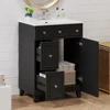 24-Inch Bathroom Vanity Cabinet with Ceramic Sink, 2 Drawers, 1 Door 4