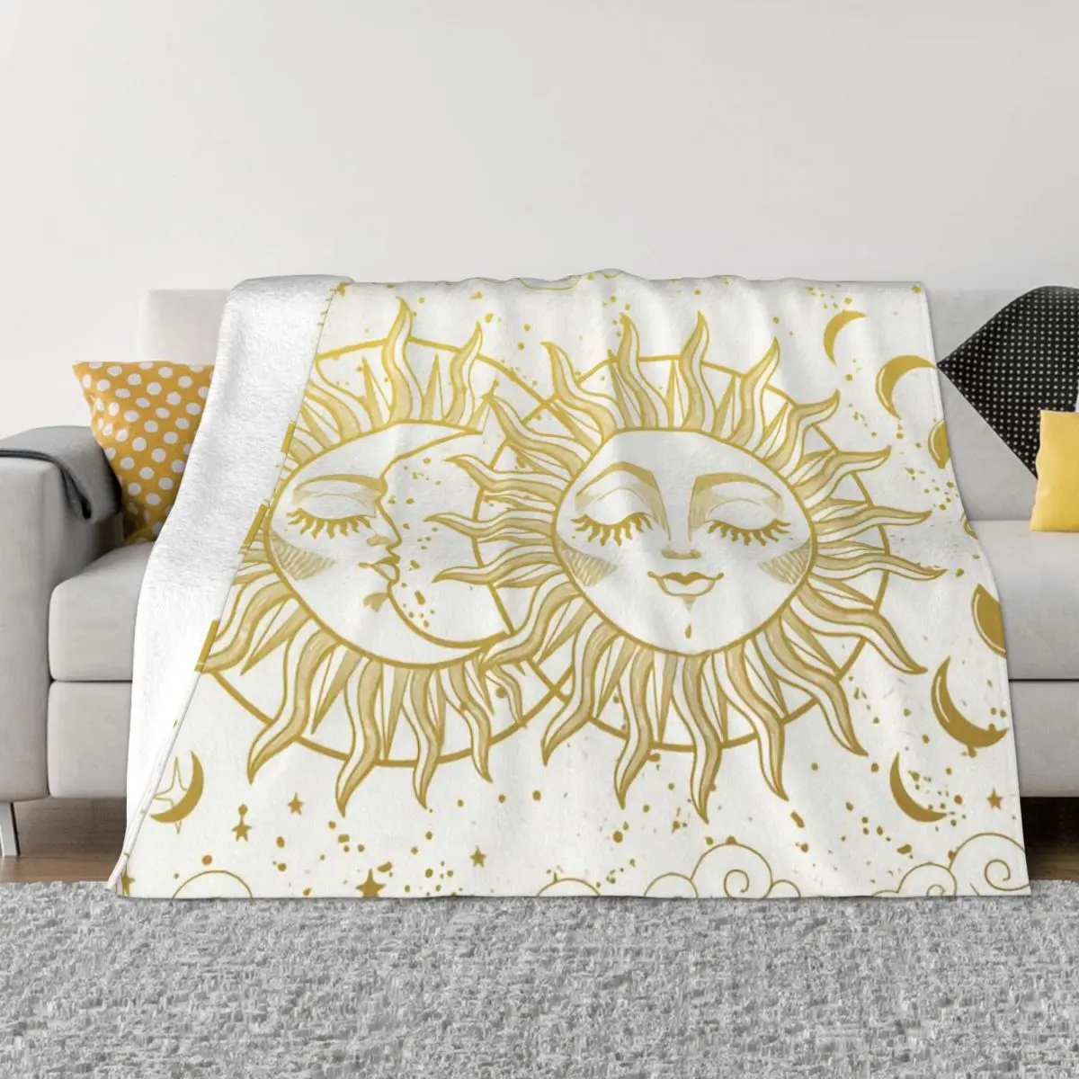 

Tarot Divination Occult Blanket Super Warm Hypoallergenic Throw Blankets for Luxury Bedding Travel