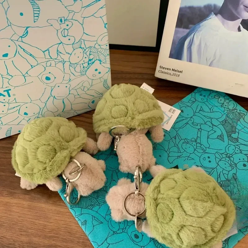 Jelly Mr. Timmy Turtle Cat Pendant Keychain Cute Bag Doll Plush Toy Key Ring Cute Turtle Plush Toy Pet Baby Doll Gifts plush keychain key chain plush doll plush toy