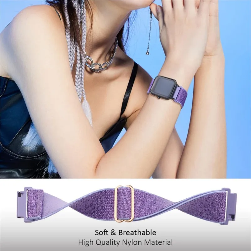 Shiny Elastic band For Amazfit gtr-gts-4-3-2-2e-mini-pro-Stratos Bohemian Pride Nylon bracelet bip-U-pro-S-lite 20mm 22mm Strap
