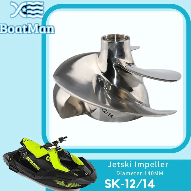 Boatman 140Mm Jet Ski Girante Oem: Sk-12/14 Fit Sea-Doo Spark Ace 900/Spark Ace 900 Ho Jet-Ski Elica 3 Lame Lucidate
