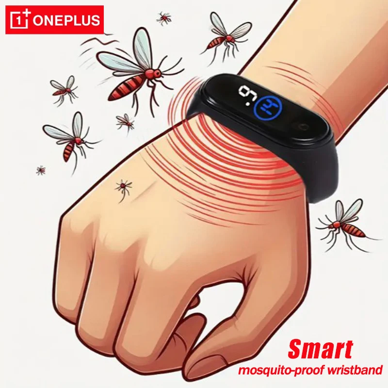 Universal Wearable Mosquito Repellent Wristband - Ultrasonic, Non-Chemical Protection for Indoor & Outdoor Use with Extra Batteries Included