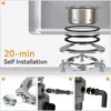Garbage Disposal 3/4HP, Food Waste Continuous Feed, Garbage with Power Cord,Quiet Garbage,the splash guard has been redesigned 3