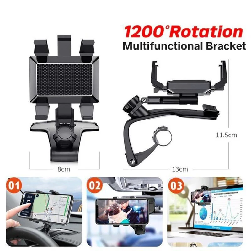 Car Phone Holder Stand Universal Dashboard Car Clip Mount GPS Bracket Car Mobile Phone Support in Car For iPhone Samsung Xiaomi