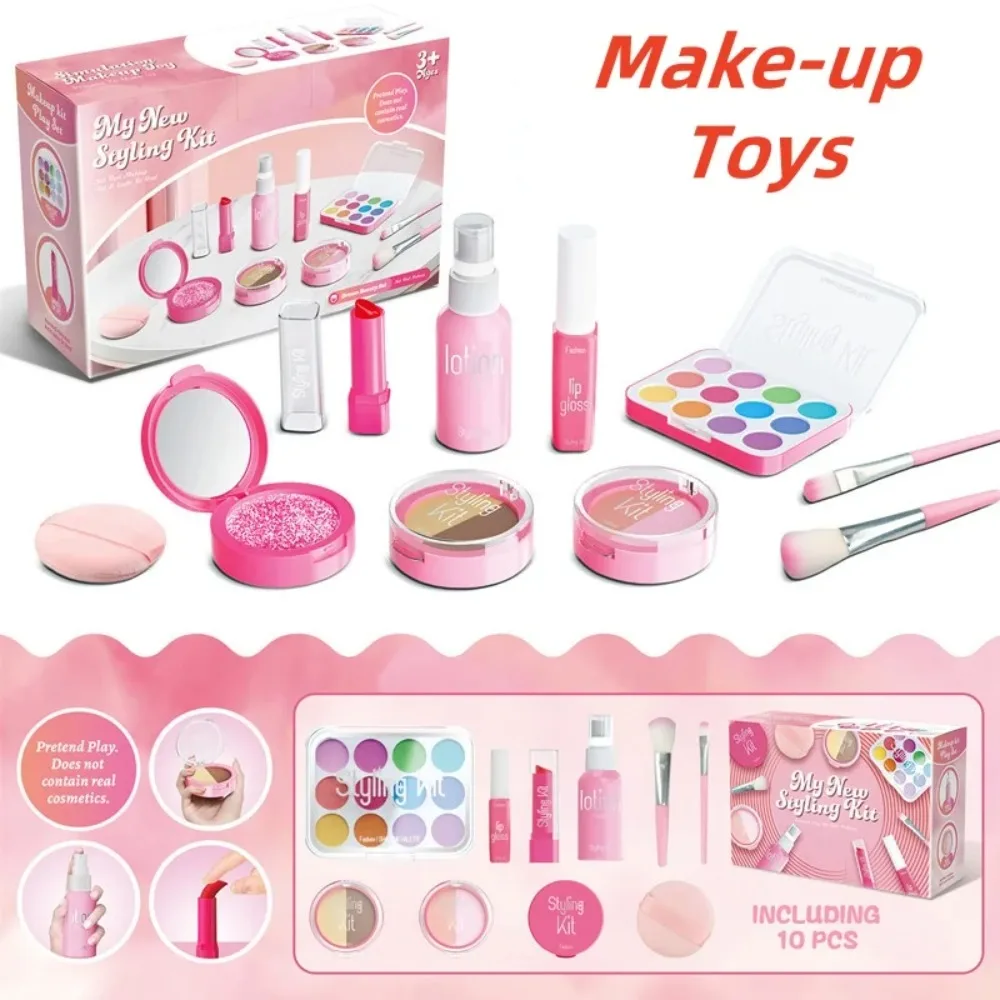 Kids Pretend Play Makeup Beauty Set For Little Girls Makeup Kit Pretend Toys Imaginative Cosmetic Set Toy For Girls
