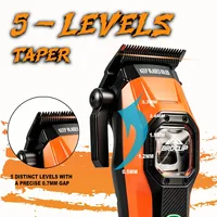 BRDCLIP Tondeuse homme Professionnel Rasoir électrique homme Tondeuse à cheveux Professionnelle Tondeuse à barbe Rechargeable 13 000 tr/min Tondeuse à cheveux LED Métal Tondeuse pour hommes BRD-2601 2602 2603 3