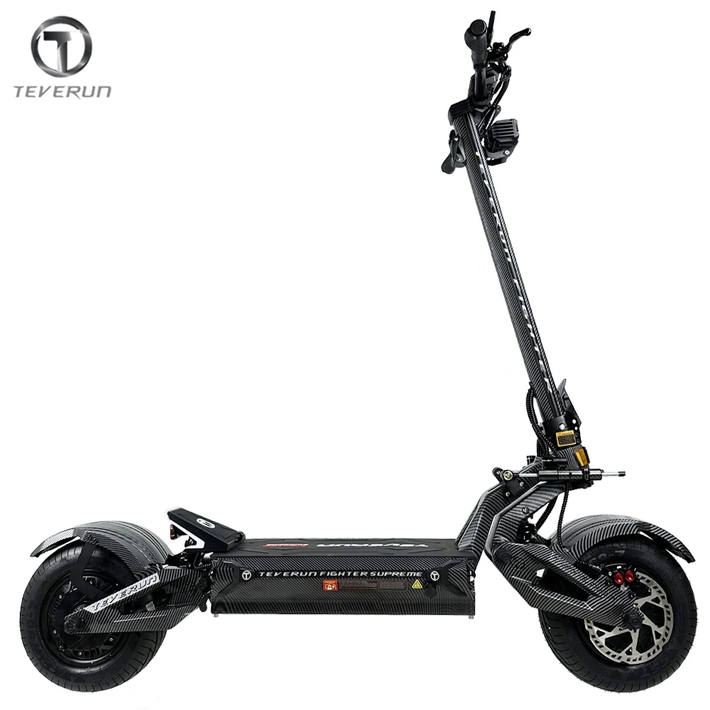 Newest TEVERUN Fighter Supreme 7260R V4 72V 60Ah Battery 2*5000W Motor 13inch Tire Max Speed 110km/h Center Display