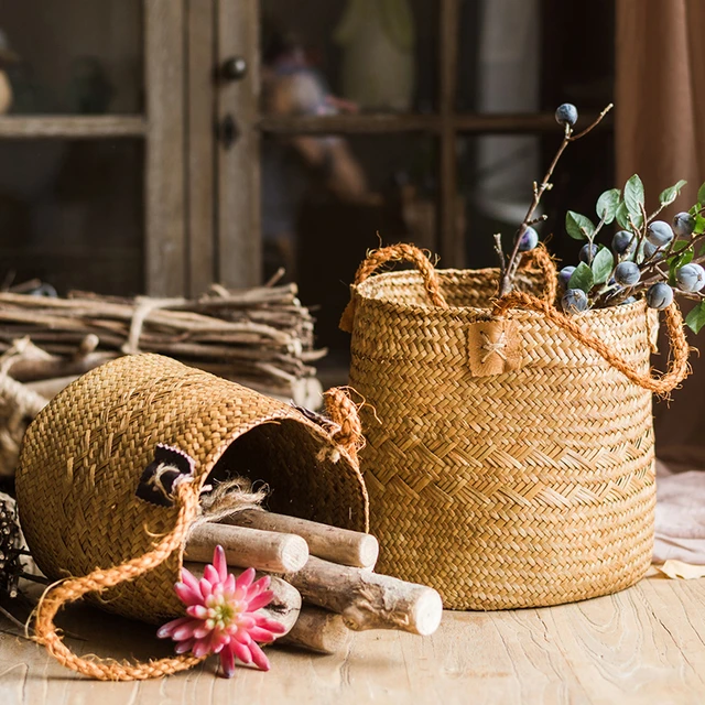 cesto portaoggetti pom pom naturale