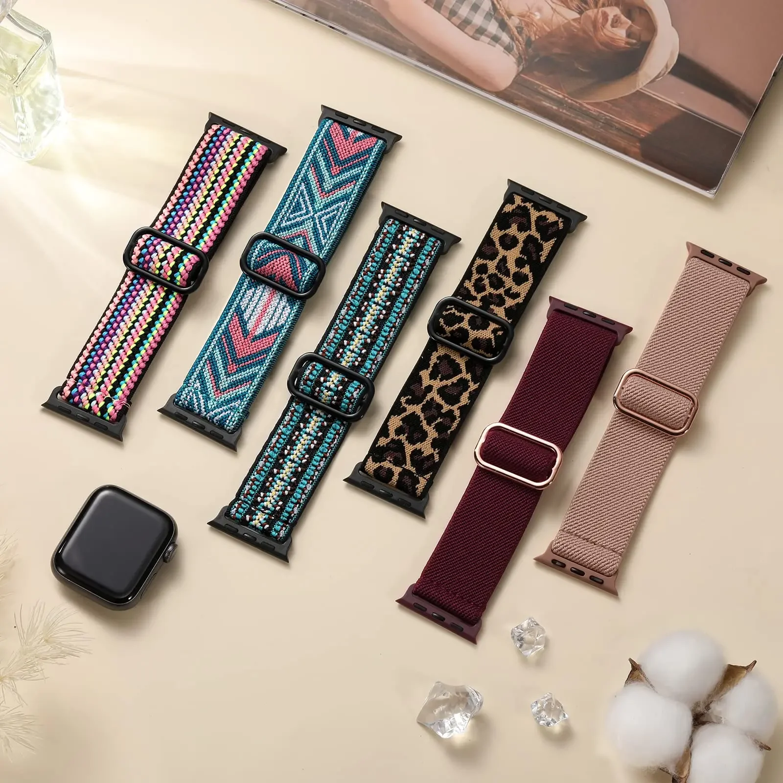 Bohemian Elastic Nylon Watch Band Strap