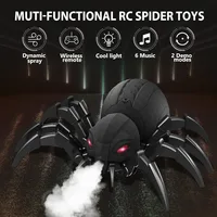 RC Spider Robot Remote Control Spider Toys with Spray/Light/Music Gifts for 6 -12 Year Old Boys Halloween Easter Toys for Kids 2