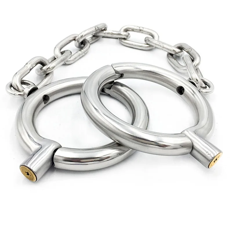 

Stainless Steel Ring Ankle Cuffs BDSM Bondage Adult Games Metal Restraints Legcuffs Shackles Sex Toys For Couples Slave Fetish