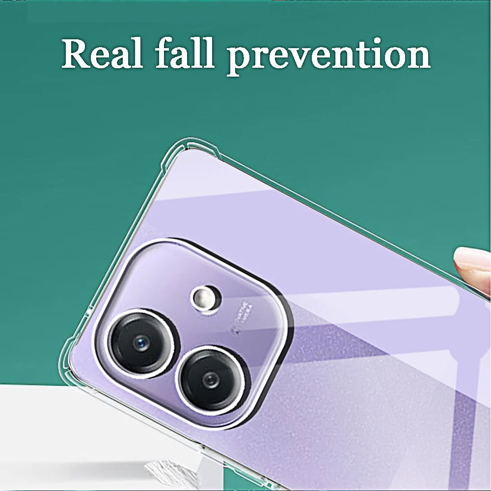Crystal Clear Protective Transparent Phone Case with Enhanced Camera Shield