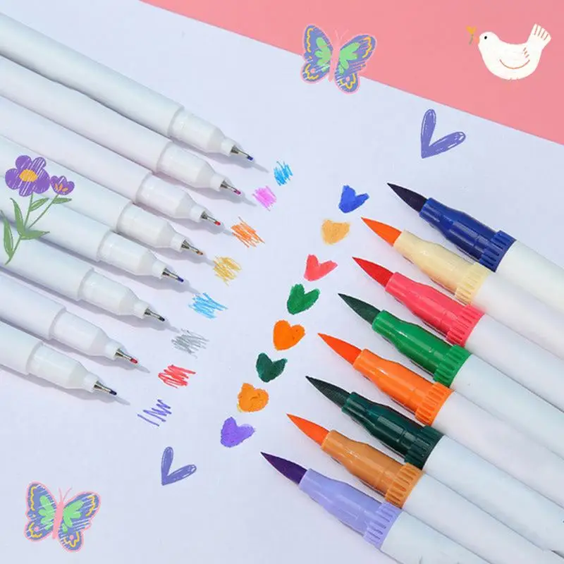 Color by Number Adult Coloring Book & Double-Sided Watercolor Pencil Set 6