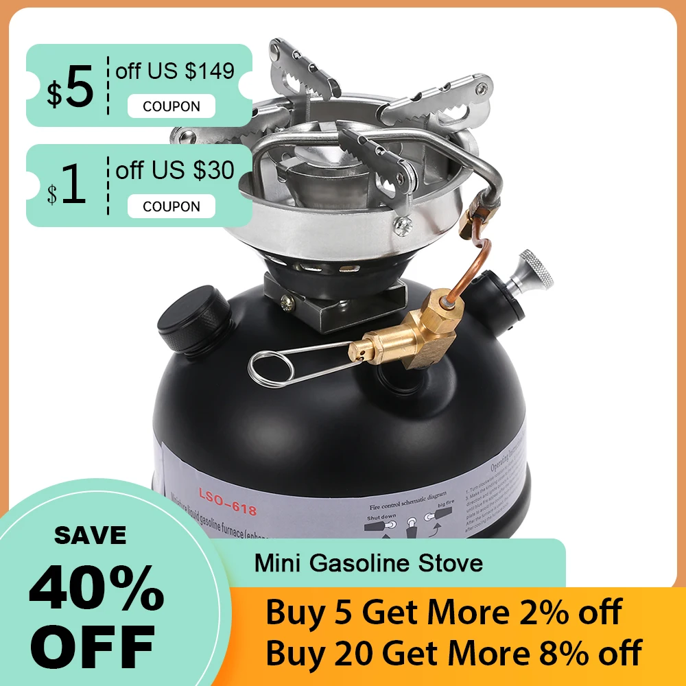 Portable Outdoor Camping Stove Mini Gasoline Stove Travel Fishing