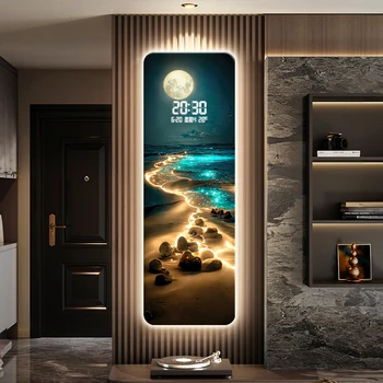 Wave painting, living room clock, 1