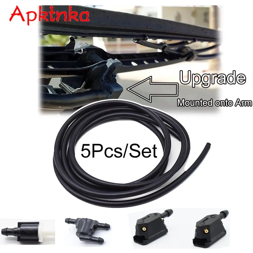 Apktnka 2M Tergicristallo Rondella Tubo A Getto Tubo Tubo Con Connettore T Y Rondella Valvola Di Ritegno Ugello Spruzzatore A Getto Tee Piece System