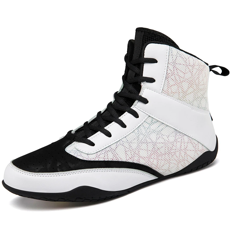 Zapatos de boxeo para hombre mujer, calzado profesional para lucha libre, levantamiento de pesas, soporte cómodo para color blanco| | - AliExpress