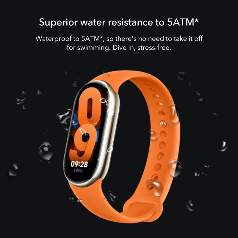 ln stock Global Version Xiaomi Band 8 1.62'' AMOLED Ultra Long Battery Life 16 Days Smart Bracelet 150+ Sport Modes 5