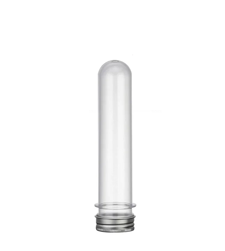플라스틱 실험실 시험관, 40ml 조각, 캡이 있는 투명한 시험관, 학교 실험실 용품 액세서리
