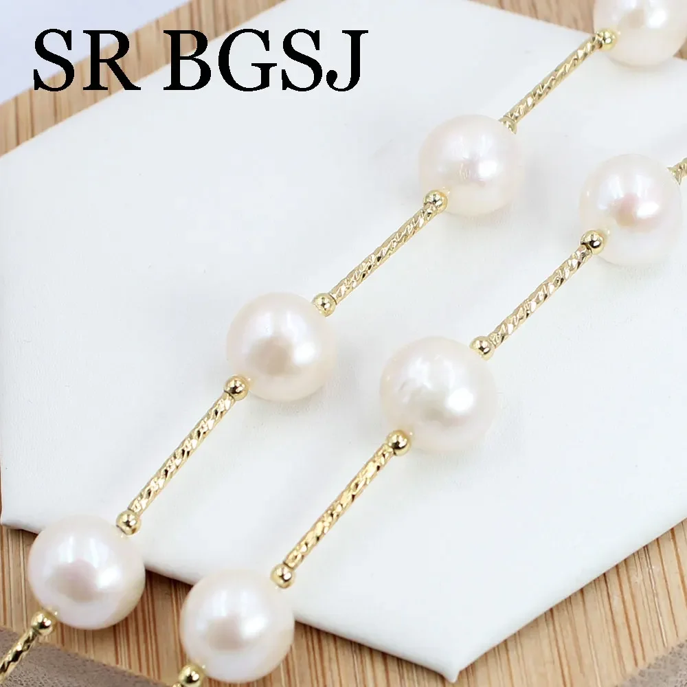

11-12mm 48inch Long White Genuine Natural Freshwater Pearl Women Fashion Jewelry Gift Sweater Necklace