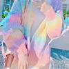 50g/Roll Gradient Colorful Mohair Multicolor Rainbow Yarn 200M Hand-Woven Soft Yarn For Knitting Crochet Sweater 6