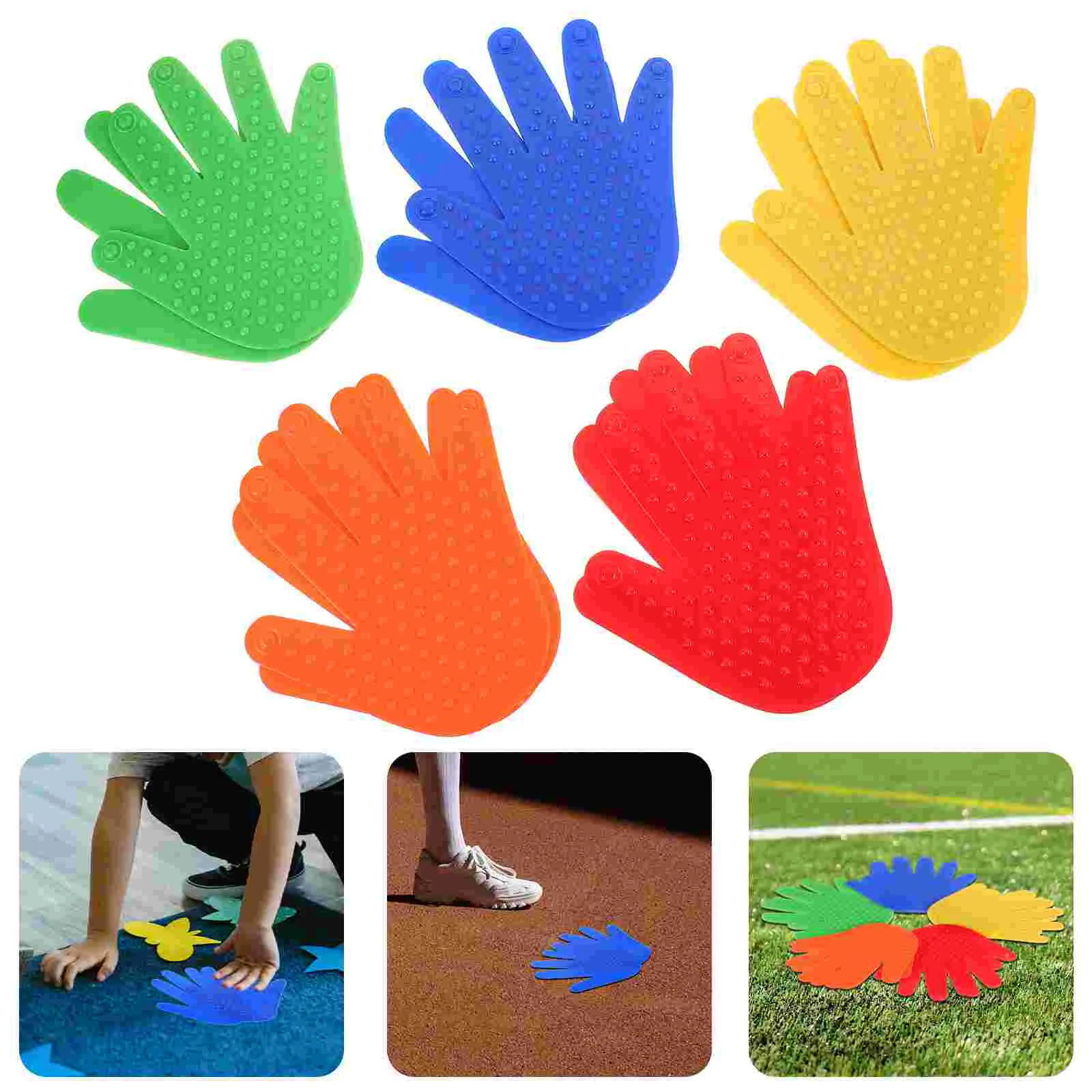 

5 Pairs Hand Floor Markings Spot Marker Tennis Ball Training Aids Rugs Sign Pentagram Markers Site Spots Sports