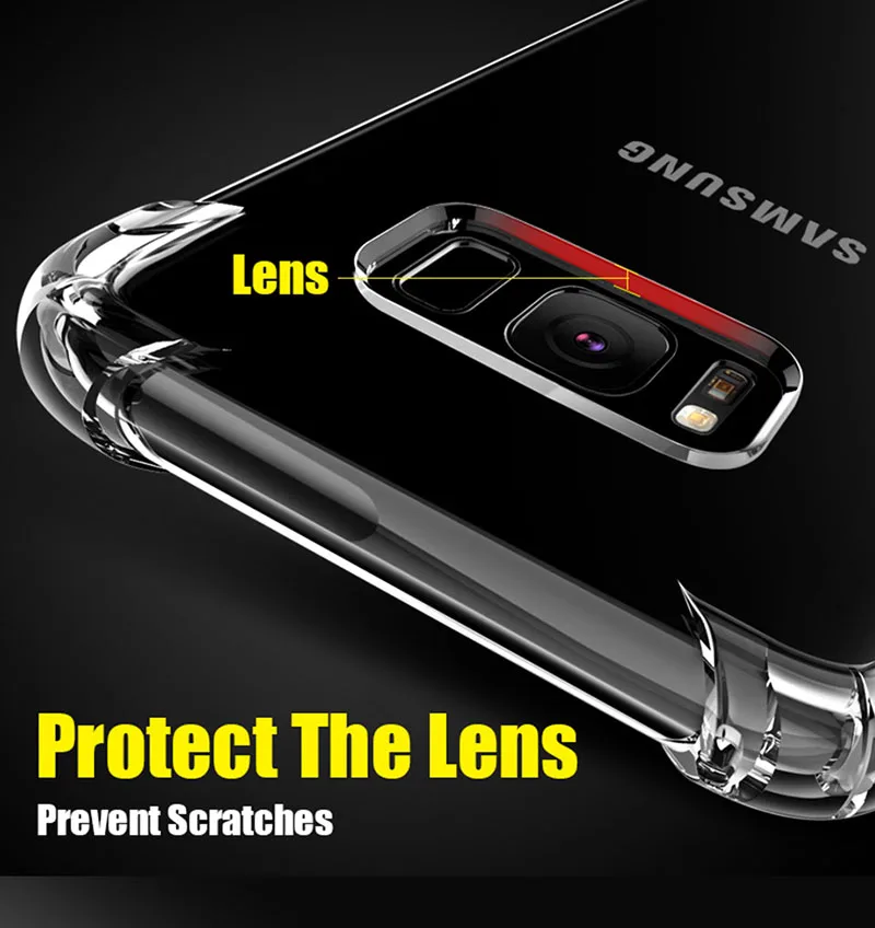 Shockproof Clear Soft Silicone Case For Samsung Galaxy S20 S21 S22 S23 FE S8 S9 S10E S10 Note 10 Plus 20 Ultra Cover Cases — view 6