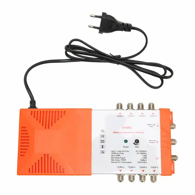 Distribution Amplifiers A108C LTE Filter Professional 8 Channel Distribution Amplifier EU Plug 230V