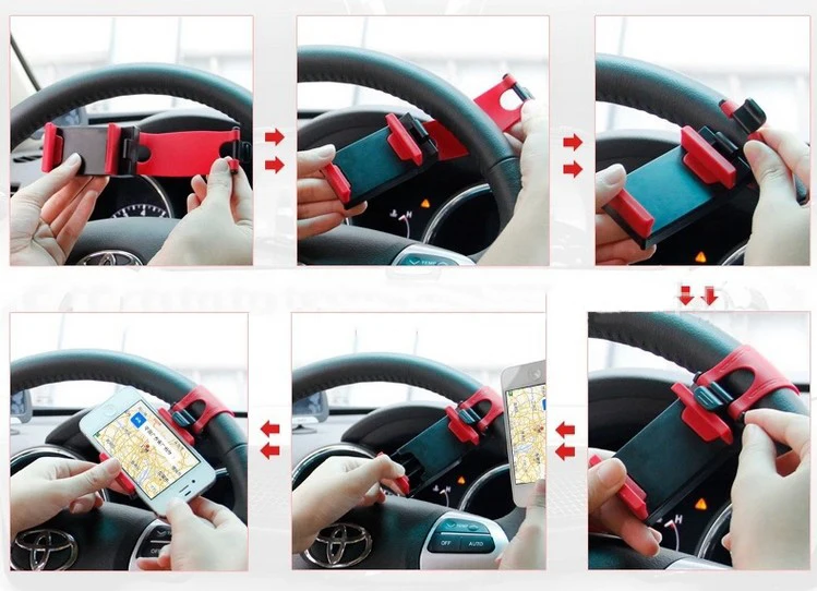 Volante per Auto supporto per Clip per telefono supporto multifunzione  universale per bici Auto interni GPS staffa per parti accessori per  telefoni per Auto - AliExpress