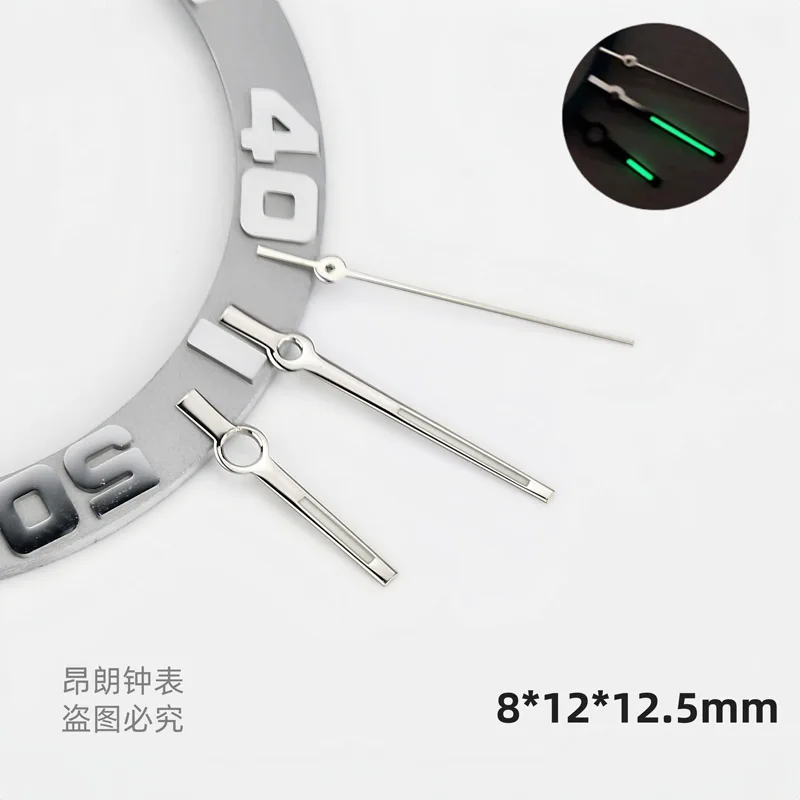 C3 Super Lume Pointer for NH35 NH36 Automatic Movement Datejust Hands Polished Silver Rose Gold Needles Watch Hands watch accessories