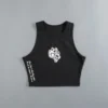 Wolf Head Ladies Summer Quick Drying Skinny Fitness Sports Elastic Training Vest Sleeveless Short-sleeved Printed Top 2