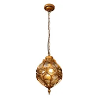 Vintage Glass Chandeliers Ball Outdoor Pendant Lamp Balcony Grape Waterproof Aluminum E27 Bulb Garden Hanging Lamp Loft 2