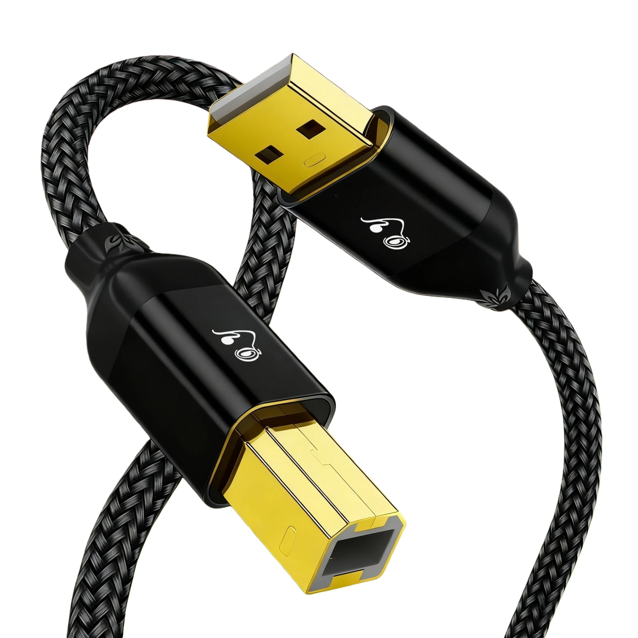 Durable USB Type-A to Type-B Cable with Gold-Plated Connectors and 480 Mbps Transfer Speed